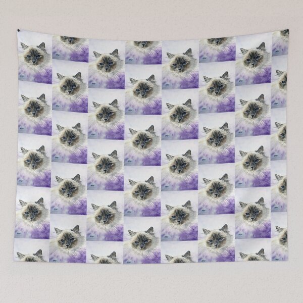 Item preview, Ermione: Watercolour painting of a cat designed and sold by Double Dutch Designs.