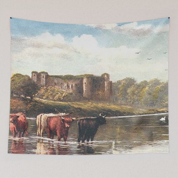 Item preview, Vintage Illustration of Dunstaffnage Castle, near Oban designed and sold by yourscotland.