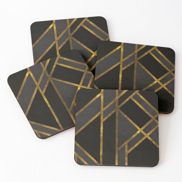 Item preview, Midnight Black Luxury Art Deco Tiles designed and sold by AmbienceArt.