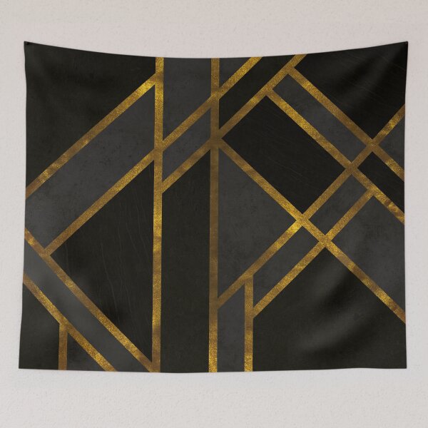 Item preview, Midnight Black Luxury Art Deco Tiles designed and sold by AmbienceArt.