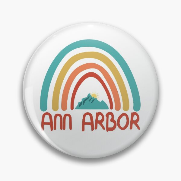 Item preview, Ann Arbor Retro Vintage Rainbow - Ann Arbor Michigan Mountain Souvenir - Gift - Hometown - Hiking - Nature designed and sold by HappyTees Lab.