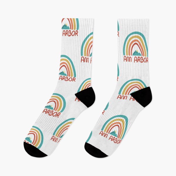Item preview, Ann Arbor Retro Vintage Rainbow - Ann Arbor Michigan Mountain Souvenir - Gift - Hometown - Hiking - Nature designed and sold by HappyTees Lab.