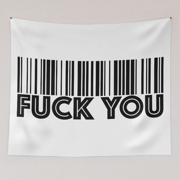 Item preview, Fuck You BarCode designed and sold by PhrasesOfWords.