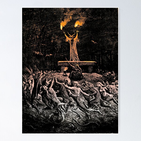 Item preview, Colorized Émile-Antoine Bayard Witches Dancing at the Sabbath 1870 designed and sold by tiokvadrat.