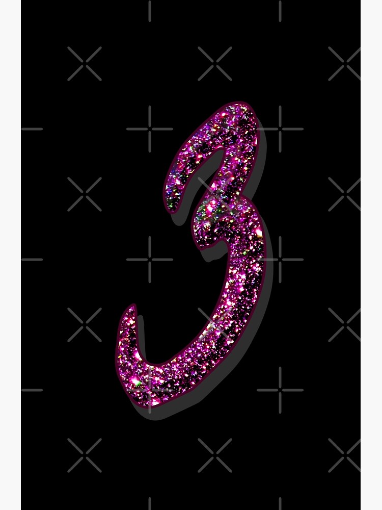 &ldquo;Number three 3 gifts with date age birthday numbers&rdquo; Poster by