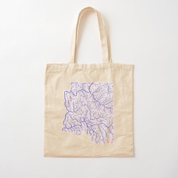 Item preview, Arizona River Basin Map in Rainbow Colours with White Background designed and sold by GrasshopperGeo.