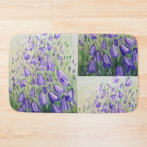 Item preview, Purple harebells watercolour painting  designed and sold by esvb.