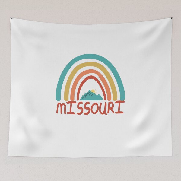 Item preview, Missouri Retro Vintage Rainbow - Missouri Mountain Souvenir - Gift - Hometown - Hiking - Nature, missouri vintage, missouri skyline, missouri stickers, missouri t shirt designed and sold by HappyTees Lab.