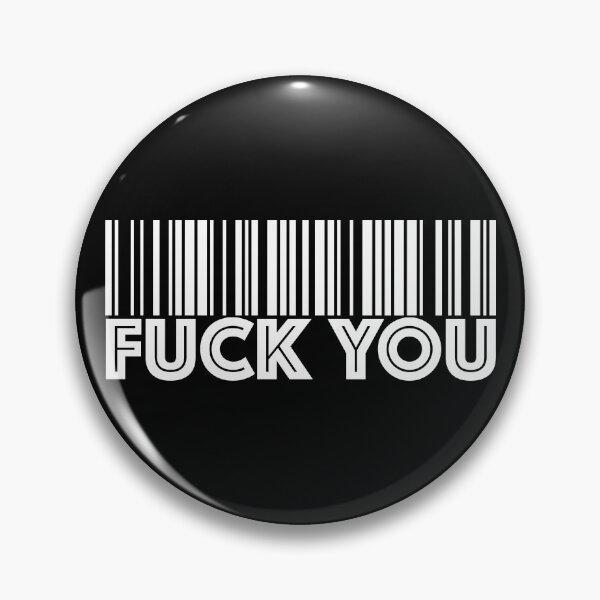 Item preview, White Fuck You BarCode designed and sold by PhrasesOfWords.