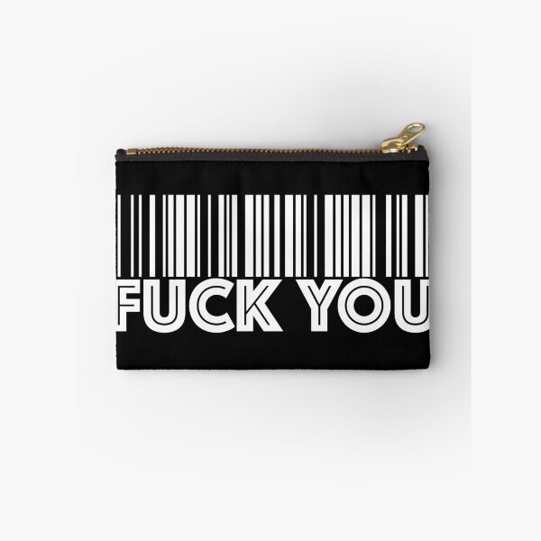 Item preview, White Fuck You BarCode designed and sold by PhrasesOfWords.
