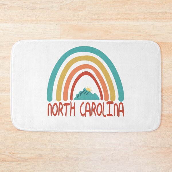 Item preview, North Carolina Retro Vintage Rainbow - North Carolina Mountain Souvenir - Gift - Hometown - Hiking - Nature designed and sold by HappyTees Lab.