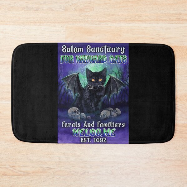 Item preview, Black Cat Salem Sanctuary For Wayward Cats Ferals And Familiars Welcome Est 1692 designed and sold by hippololocc.