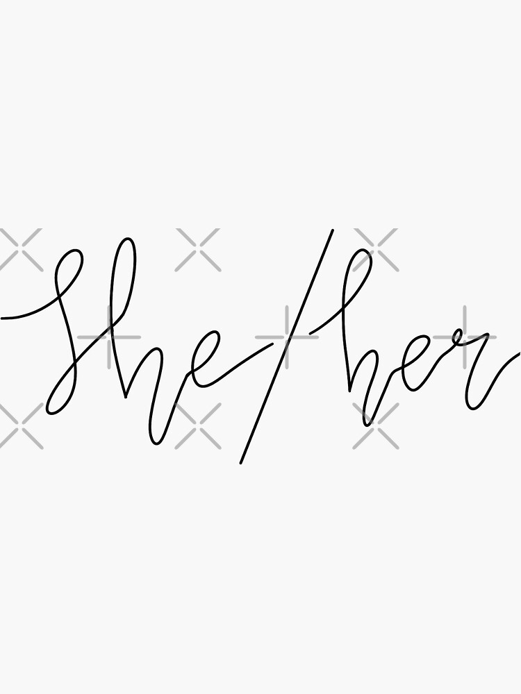 Sheher Pronoun Sticker Sticker For Sale By Emma358 Redbubble