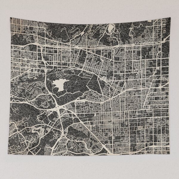 Item preview, Pomona map California Ink lines designed and sold by InkMaps.