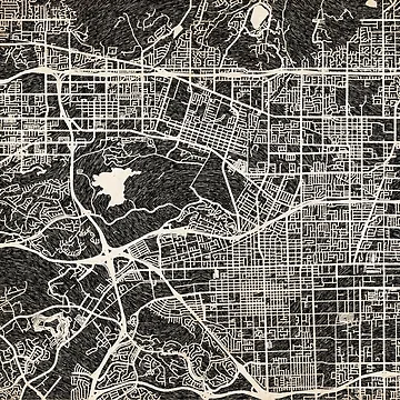 Imagen de la obra Pomona map California Ink lines de InkMaps