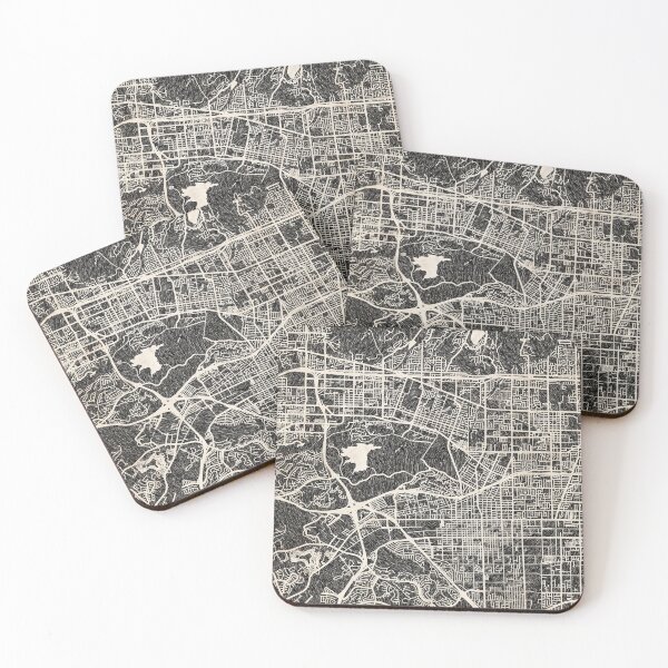 Item preview, Pomona map California Ink lines 2 designed and sold by InkMaps.