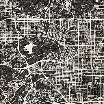 Imagen de la obra Pomona map California Ink lines 2 de InkMaps