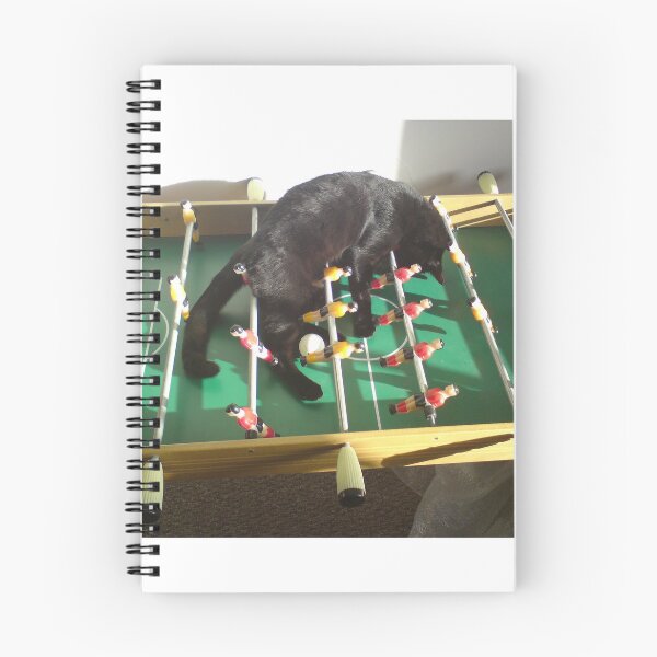 Item preview, Black Kitten plays Table Football designed and sold by CloneDigitalArt.