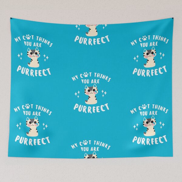 Item preview, My cat thinks you are purrfect | cute tortiseshell cat lover sticker designed and sold by Canfy Girl.