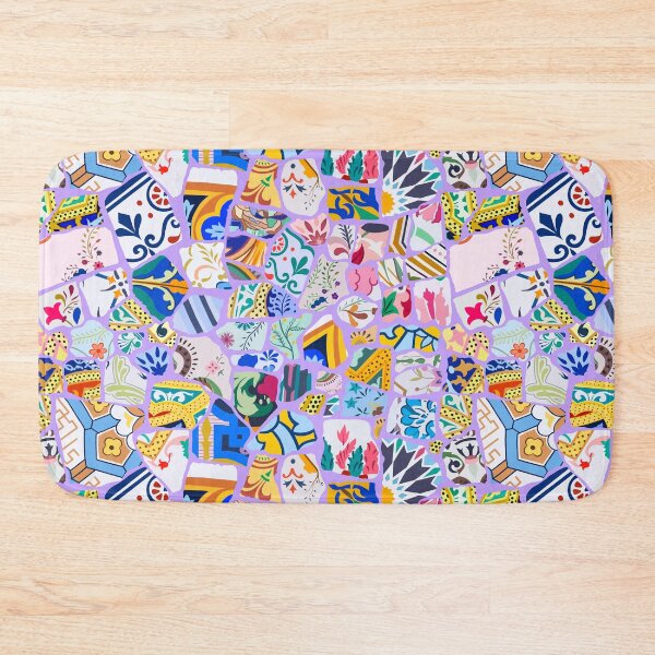 Item preview, Antoni Gaudi Multi Pattern print design - Purple Background - Seamless pattern, Colourful, playful,  designed and sold by SemDesigns1.