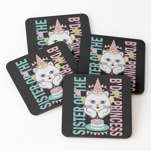 Item preview, sister of the birthday princess cat design designed and sold by vidyaroul.