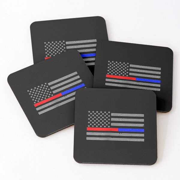 Item preview, Firefighter Police Flag Thin Red Blue Lin| Perfect Gift For you and friends designed and sold by luconats.
