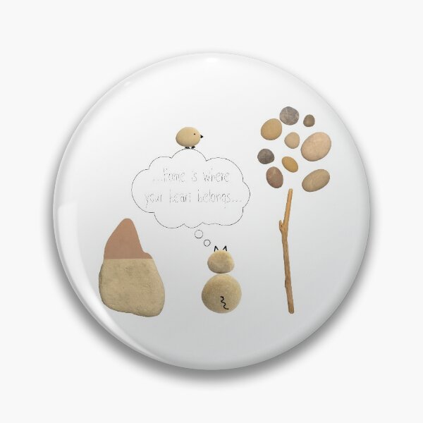 Item preview, Pebble Art. "Home is where your heart belongs..." designed and sold by KrokoStories.