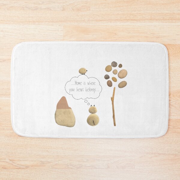 Item preview, Pebble Art. "Home is where your heart belongs..." designed and sold by KrokoStories.