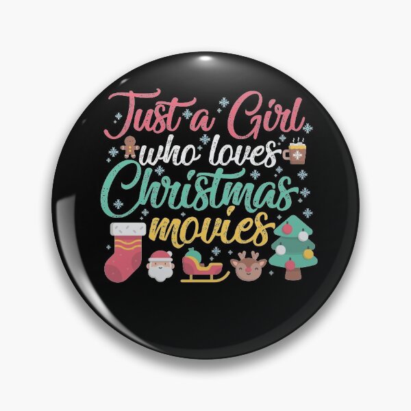 Item preview, Just a Girl Who Loves Christmas Movies Funny Christmas Gift designed and sold by TheBadWolf-13.