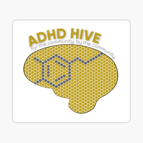 ADHD Hive Logo (With words) Sticker