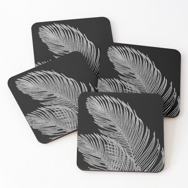 Item preview, Palm Leaves Finesse Line Art with Silver Foil #2 (Photo of Foil Only - Not Reflective) designed and sold by Anita's & Bella's Art.