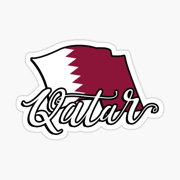 Qatar flag name Sticker