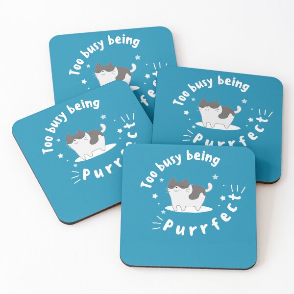 Item preview, Too busy being purrfect | cute tortiseshell cat tortitude sticker designed and sold by Canfy Girl.