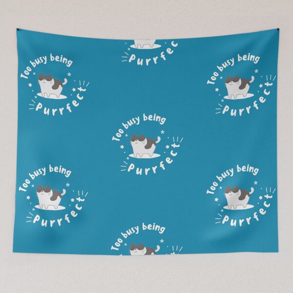 Item preview, Too busy being purrfect | cute tortiseshell cat tortitude sticker designed and sold by Canfy Girl.