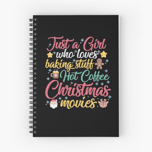 Item preview, Just a Girl Who Loves Baking Stuff Hot Coffee Christmas Movies Funny Christmas Gift designed and sold by TheBadWolf-13.