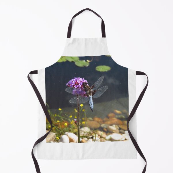Item preview, Broad-Bodied Libellula Dragonfly on Verbena designed and sold by wiggyofipswich.