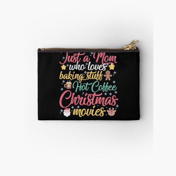 Item preview, Just a Mom Who Loves Baking Stuff Hot Coffee Christmas Movies Funny Christmas Gift designed and sold by TheBadWolf-13.