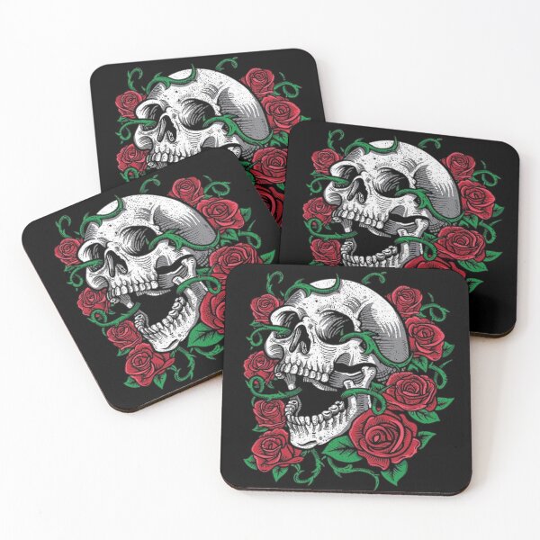 Item preview, Skull and roses  designed and sold by TAWFIKATZ.