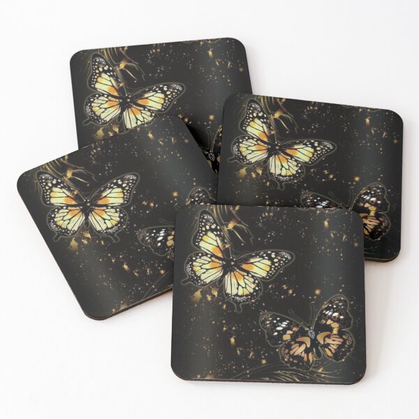Item preview, mariposas brillantes sobre un fondo negro designed and sold by filon19931.