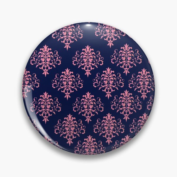 Item preview,  Lacey navy and pink jacquard pattern design designed and sold by Kestrelle.