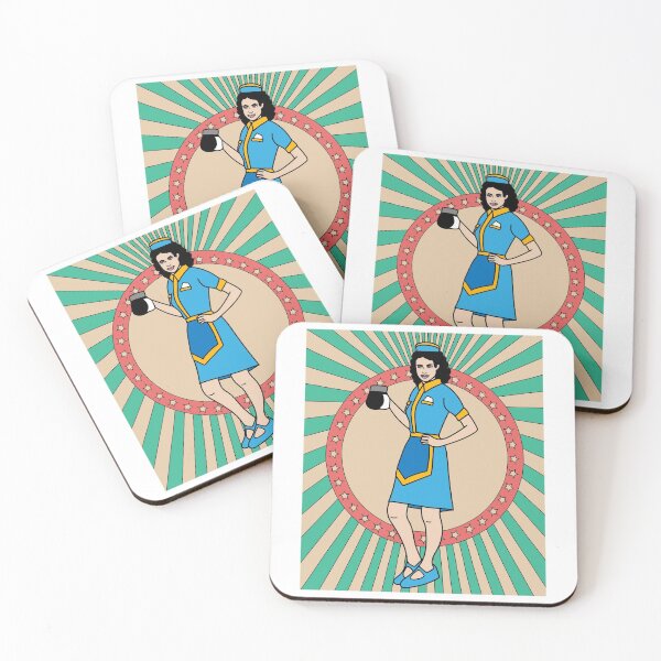 Item preview, Retro Waiter Bartender With Drinks designed and sold by flofin.