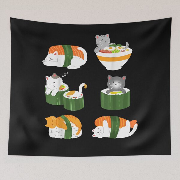Item preview, Sushi Anime Cat Sushi Lover Cats Kawaii T-Shirt designed and sold by PatrickRabel.