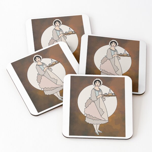 Item preview, Retro Waiter Bartender With Drinks designed and sold by flofin.