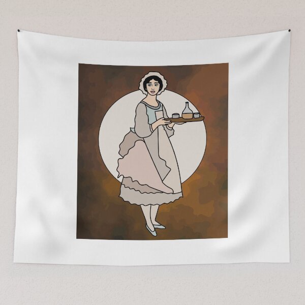 Item preview, Retro Waiter Bartender With Drinks designed and sold by flofin.