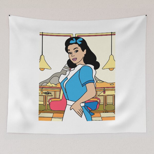 Item preview, Retro Waiter Bartender With Drinks designed and sold by flofin.