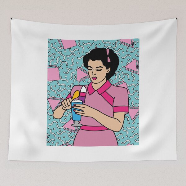 Item preview, Retro Waiter Bartender With Drinks designed and sold by flofin.