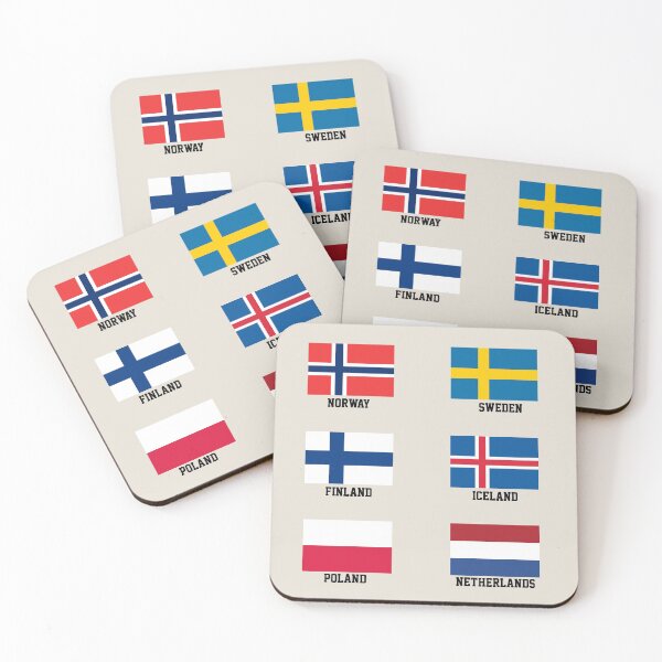Item preview, Country Flags Sticker Pack 3 -  designed and sold by FladsynnDesigns.