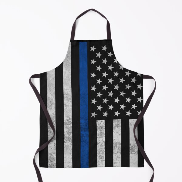 Item preview, Black American flag with blue stripe- tribute to a local police officer who was shot and killed designed and sold by Rajpramanik.