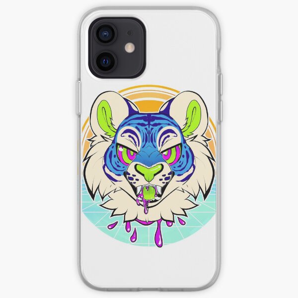 Tiger Vaporwave iPhone Soft Case