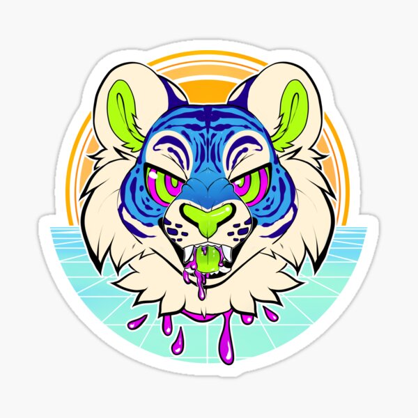 Item preview, Tiger Vaporwave designed and sold by Kiweeroo.